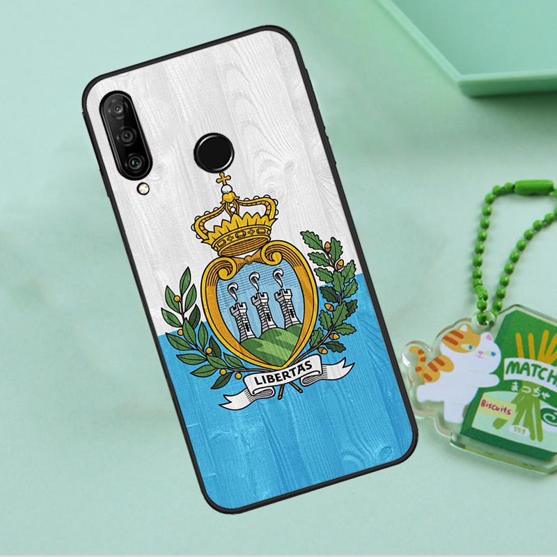 Чехол с флагом Сан-Марино для Huawei Nova 12s 12i 11i 7i 8i 9 10 SE Y91 Y90 Y60 Y70 Y72 Y61 P60 Pro P30 P40 Lite