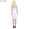 Elegant Marilyn Monroe Dress With Glamorous Curly Wig For Halloween Celebrations