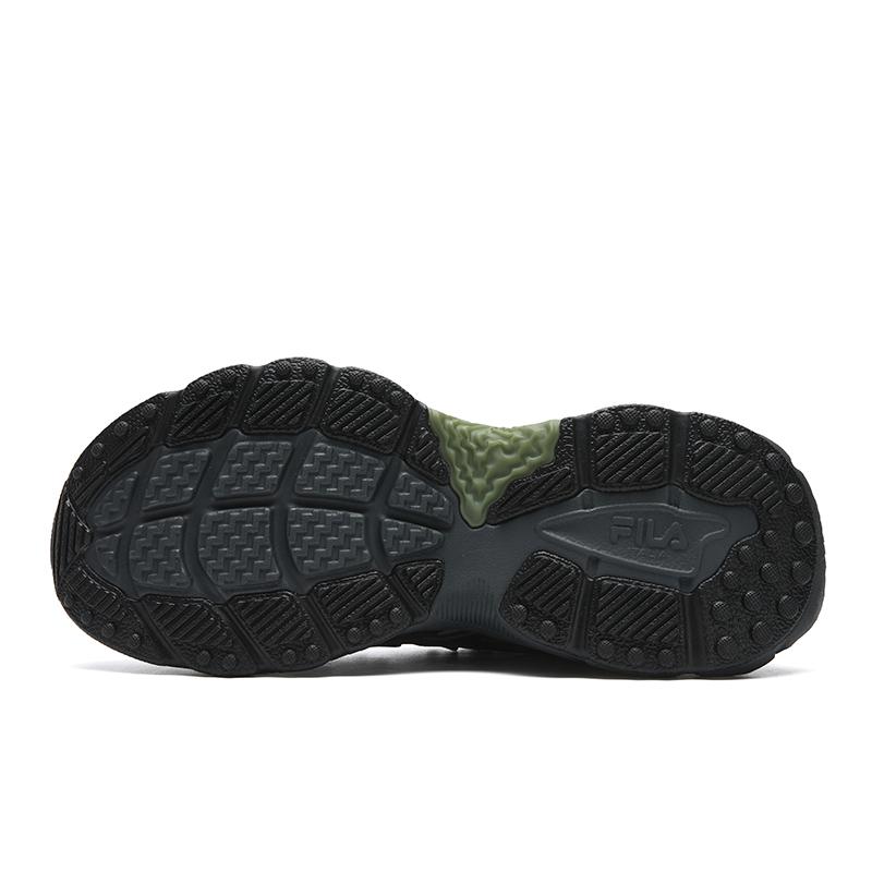 Fila FERN Устойчивые к истиранию, Дышащие, Легкие Низкие Кроссовки на толстой подошве Мужские Черный/Луково-зеленый F12M622118FFB
