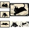 Мультяшный Милый Черный Кот Диатомовая Грязь Коврик для Двери Декор Входа Ковер Ванная Кухня Спальня Противоскользящий Ковер Домашний Декор