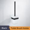 Matte Black Stainless Steel 304 Towel Ring Robe Hook Toilet Brush Holder Towel Bar Bathroom Accessories Set Paper Holder 610000R