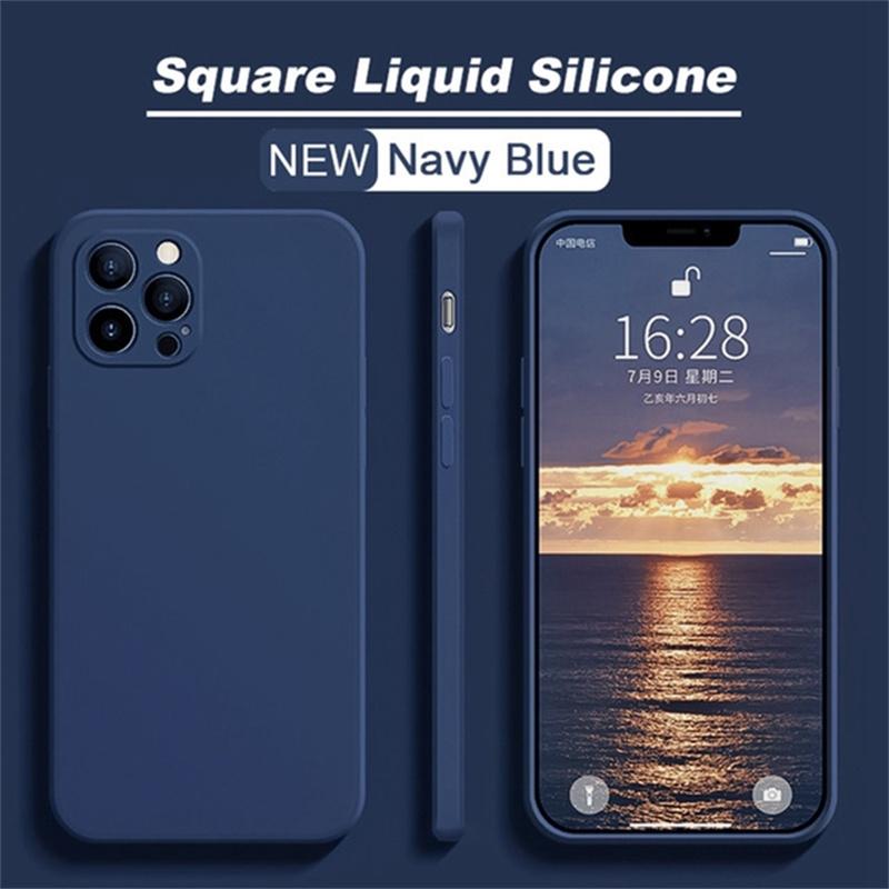 Роскошный противоударный чехол из жидкого силикона для iPhone 11 12 13 14 15 Pro Max7 8 iphone 15 X XS XR Max Mini Задняя мягкая крышка Funda