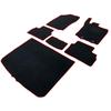 Fenice Car Floor Mats and Luggage Mat Made In Japan with Daihatsu Rocky and Toyota Raize 200 Black with Red Locking Stays In Place Accessories Set,