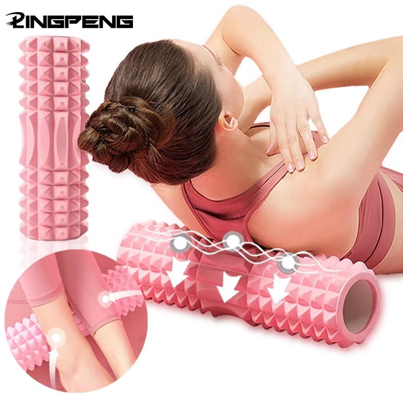 45 см 33 см Йога-ролик из пены Блок для массажа мышц Инструмент для пилатеса Йога-колонна Набор фитнес-роликов из пены Оборудование для тренировок в спортзале