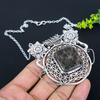 Larvikite Stone Gemstone Handmade Ethnic 925 Silver Jewelry Necklace 18" F3R90
