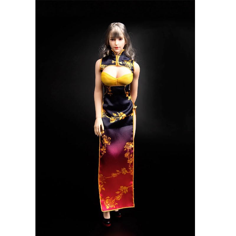 Женская одежда платье ципао модель комплект кукольная униформа подходит 12 дюймов экшн-фигурка база платье ципао 1/6