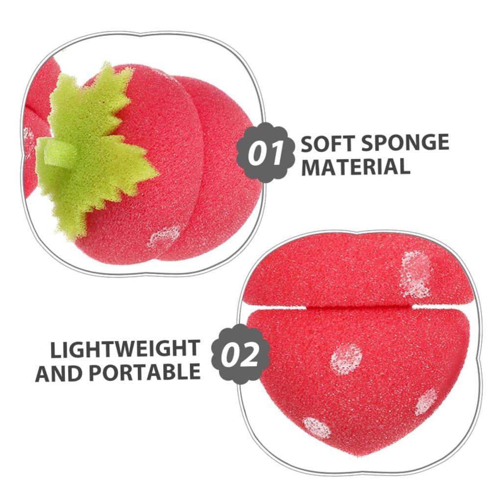 12 шт. DIY Клубничные бигуди из пеноматериала без нагрева, ролики для волос без нагрева, набор для сна, мягкий губчатый материал, инструменты для укладки волос для ленивых девушек