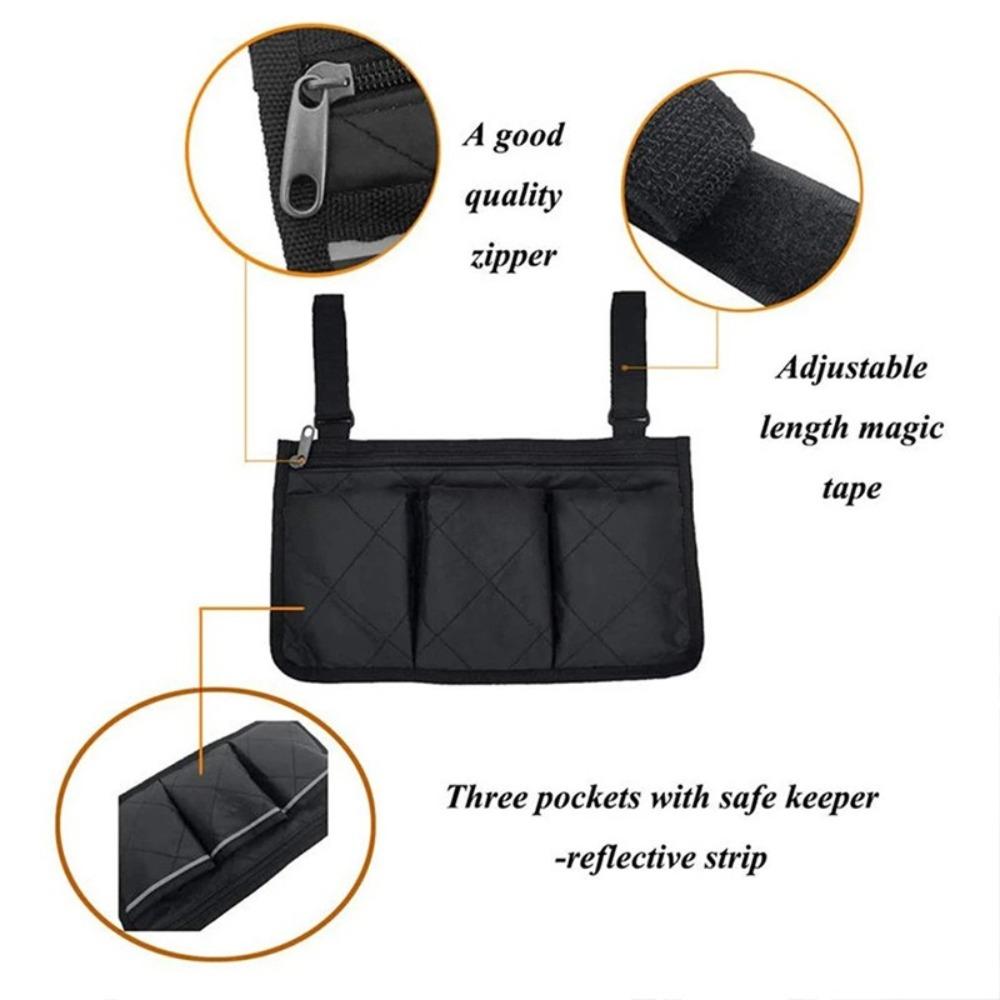 Multi-pocket Seat Armrest Side Storage Bag Large Capacity Baby Stroller Hanging Bag  Stroller