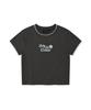 COVERNAT WOMAN Футболка с кружевом Baby Fit Ringer Угольный