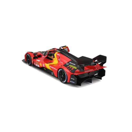 Bburago 1/24 Scale Diecast Model Car of the Ferrari 499P 3.0L Turbo V6 Team Ferrari AF Corse #51, 2023 Le Mans Winner, 18-26309