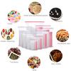100Pcs Self Seal Clear Cellophane Bags Resealable Plastic Poly Bags Zip Poly Bags for Photos Cards Jewelry Documents Bakery Cookies Candies