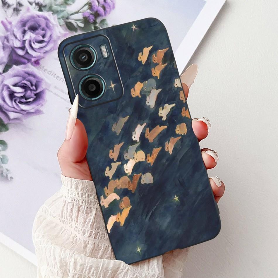 For Motorola Moto G05 G15 E15 2024 Floral Butterfly Phone Case For MOTO G05 G15 E15 4G Black Silicone Soft Lightweight Case