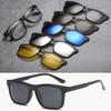 Spectacle Frame With 5 Pieces (Magnetic) Polarized Sunglasses Lens Sports Eyewear Glasses
