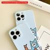 2DFlat Colorful Cartoon Animal Friends Phone Case All inclusive film hard iPhone case, compatible with iPhone 18 Pro Max 17 16 15 14 13 12 11