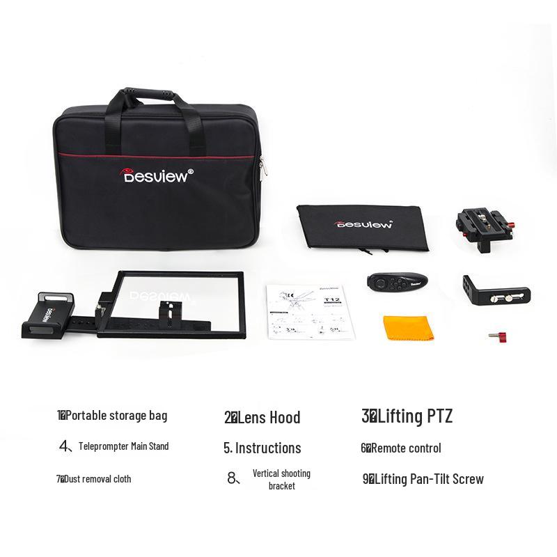 Bestview T12: Portable 11-Inch Teleprompter for Live Broadcasts, Interviews, & Recordings