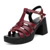 Fashion AIYUQI Women's High Heels Sandals Platform 2025 New Woven Female Sandals Genuine Leather Summer Sandals For Women