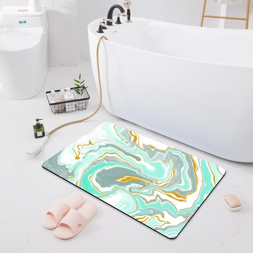 Absorbent Non-slip Mat Door Mat Bathroom Toilet Floor Shower Room Bathtub Rug Modern Kitchen Rug