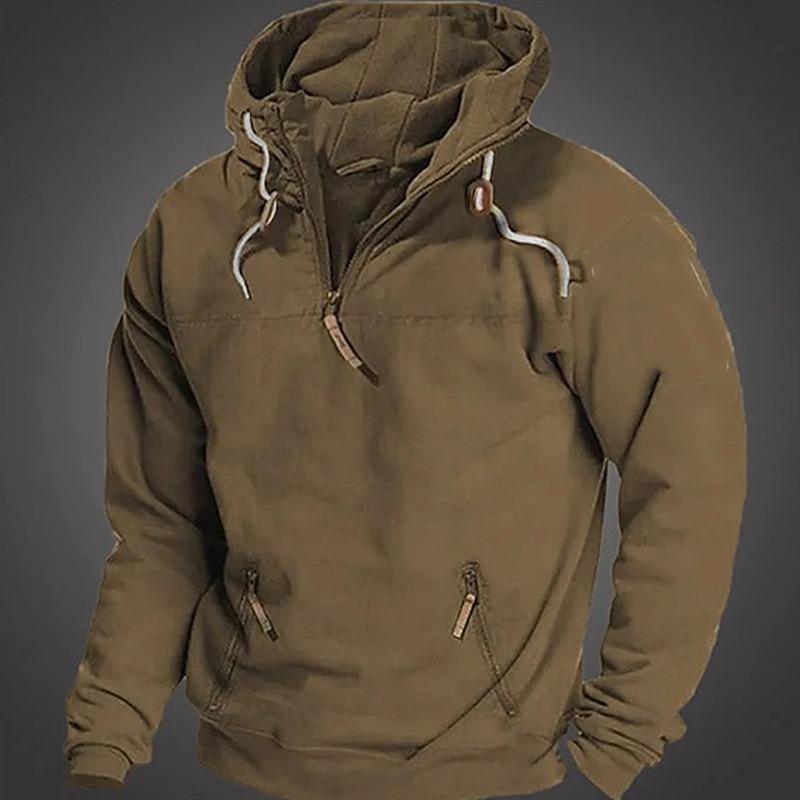 Отпуск повседневная мужская толстовка пуловер весна осень повседневная армейская карманная толстовка с капюшоном