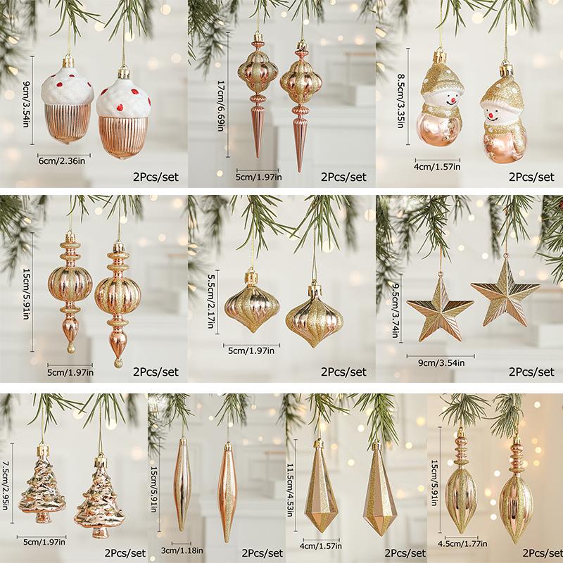 Christmas Tree Hangings Pack Of Two New Decoration Supplies