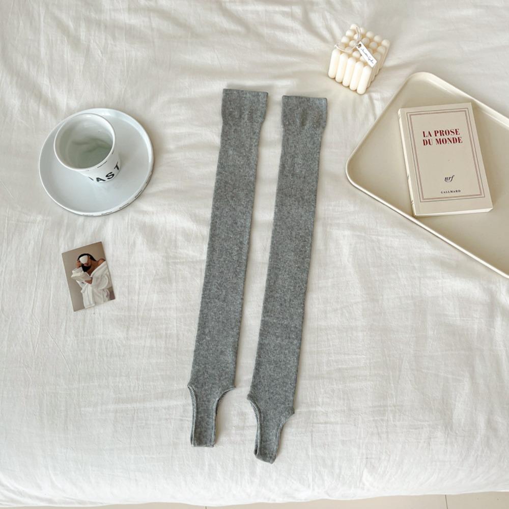 Однотонные женские чулки выше колена, длинные носки до колена, модные длинные носки до колена, женские