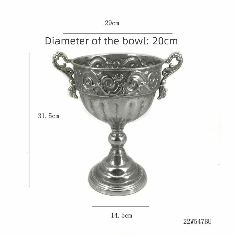 Classical European Flowerpot Silver Flower Planter New Iron Flower Vase Table Decor