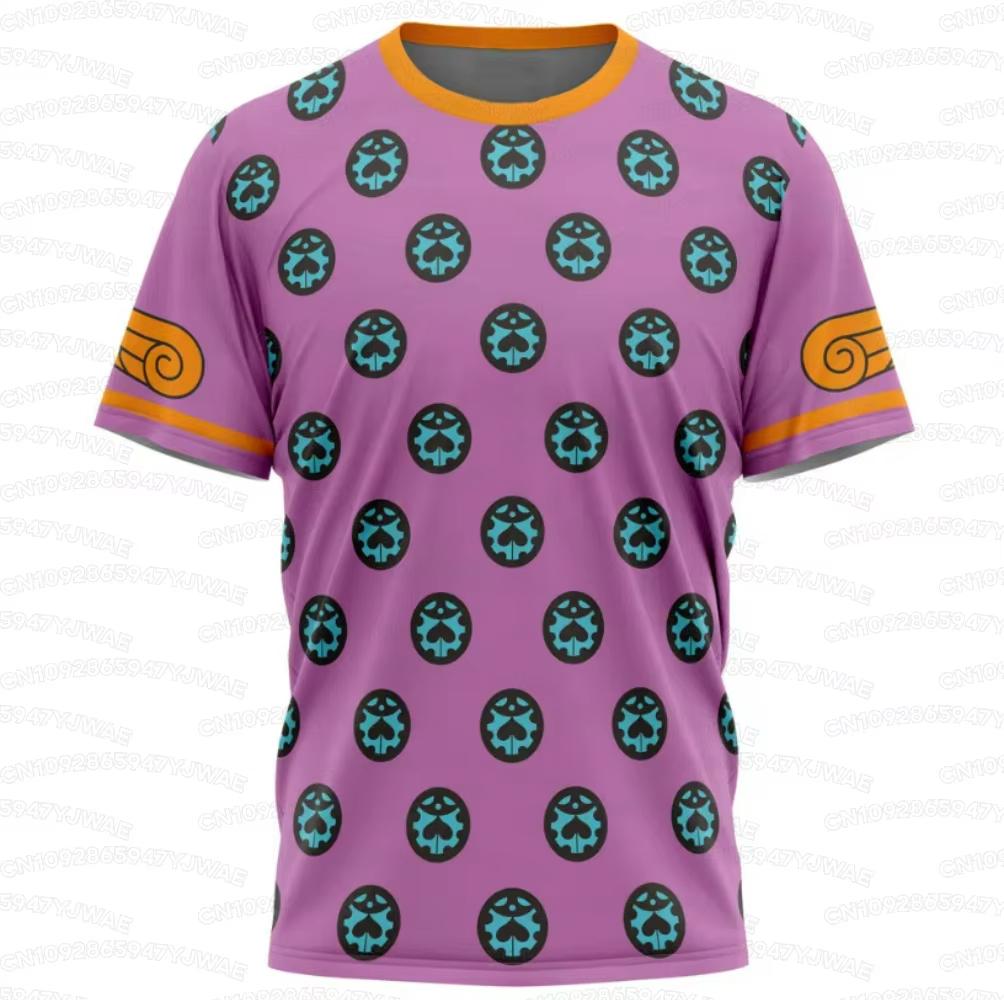 2026 Summer Japanese Anime JOJO's Cosplay Jersey T-shirts 3D Print Cartoon Short Sleeve Kid T-shirt Y2k Tops