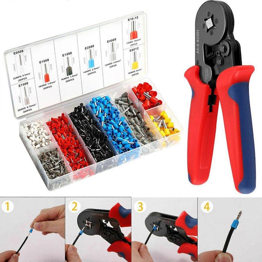 Ferrule Crimping Tool Kit Wire Terminals Crimping Tools Wire +800 PCS