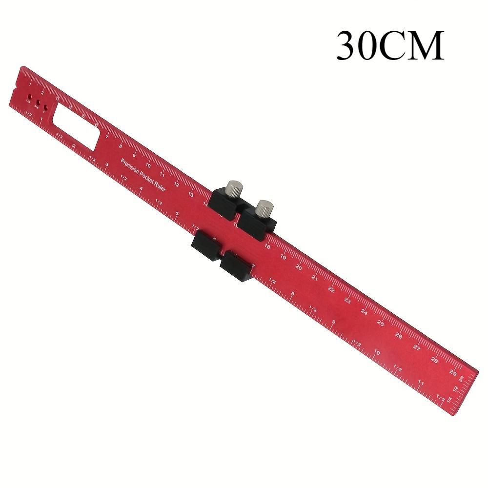 Деревообработка Прецизионная карманная линейка Алюминиевая раздвижная линейка Дюймовая и метрическая Т-образная линейка Квадратный разметочный инструмент со стопором