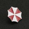 Биологическая брошь, булавка, Alice Umbrella Corporation, красно-белая эмаль, логотип, амулет, значок, популярные ювелирные изделия из фильма, для мужчин и женщин, булавка