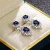 Серьги-подвески из стерлингового серебра 925 пробы с кубическим цирконием для женщин, элегантные цветочные ушные аксессуары, ювелирные изделия на годовщину