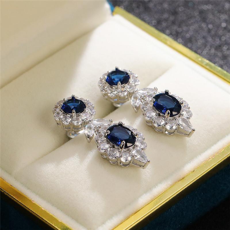 Серьги-подвески из стерлингового серебра 925 пробы с кубическим цирконием для женщин, элегантные цветочные ушные аксессуары, ювелирные изделия на годовщину