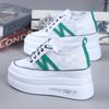 Fashion 2024 Spring and Summer Mesh Breathable White Shoes Women's Thick Bottom Wedge Heel Increased 10CM Casual Sneakers Shoes