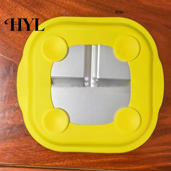 Silicone Sleeve Toddler Plate Stainless Steel with Suction Base 3-Compartment Baby Mess-free Mealtime Set Bowl Non-Slip Grip Unbreakable Metal