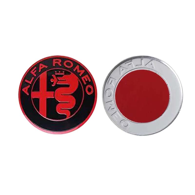 SYENG1 5 Color Alfa Romeo Car Grill Emblem Badge Car Front Grille Logo For Alfa Romeo Giulietta Mito Giulia Stelvio Brera 147 156 159