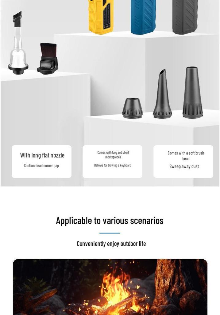 Portable Magnetic Floodlight & Multi-Function Turbine Fan with Adjustable Speed