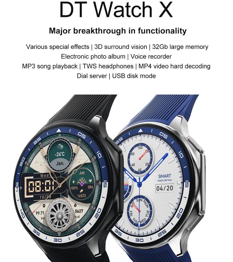 2025 Новые мужские бизнес-часы Часы X 4G Большой объем памяти Воспроизведение видео Смарт-часы Спорт Фитнес Водонепроницаемые часы