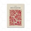 Neutral Floral Picture Wall Art Canvas Painting Nordic Red Abstract Minimalist Botanical Line Posters and Prints for Home Decor No Frame
