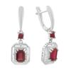 Silver Earrings with Natural Ruby 1.717ct (2194897)