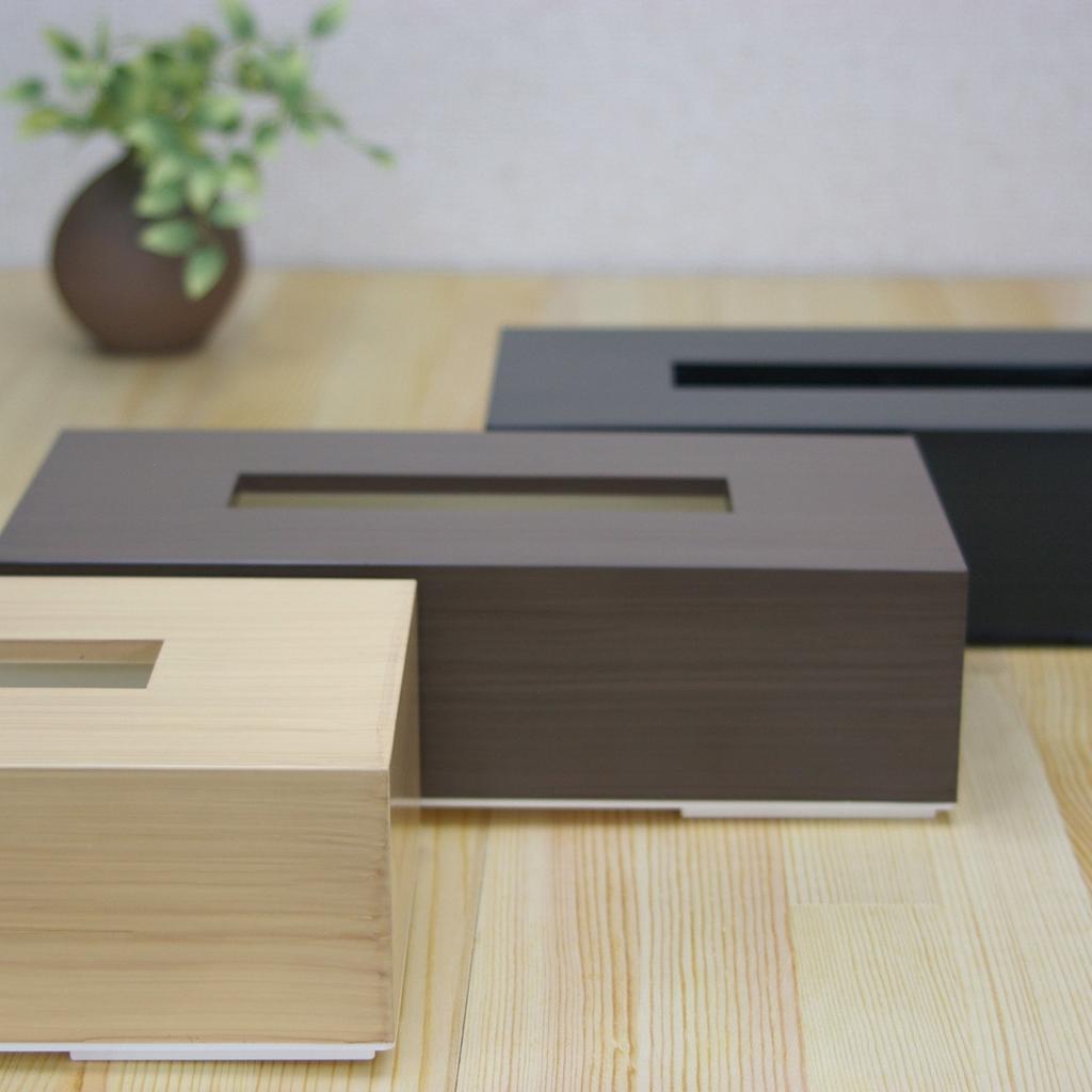 Tatsucraft Wood Grain Tissue Box Case, Wood Grain Black, Tissue Case, Car Tissue Case, Stylish and Cute Tissue Cover, Tissue Box Case, Tissue Box