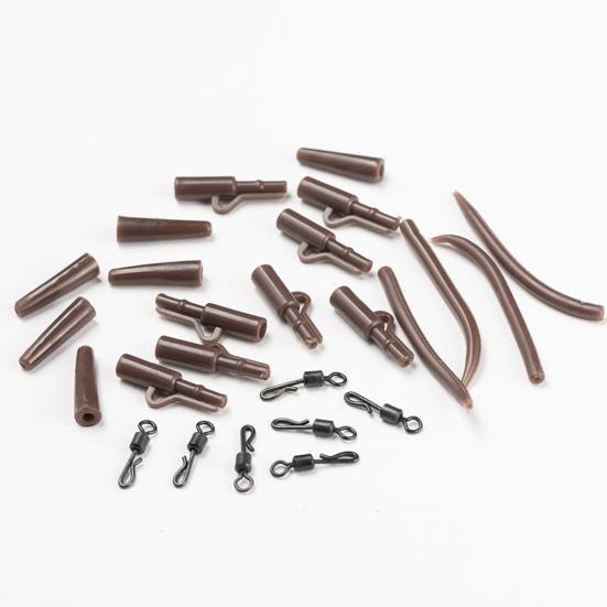 40 шт./компл. набор принадлежностей для ловли карпа с ящиком для хранения портативные металлические вертлюги мягкие трубки рукава комплект снастей для ловли карпа