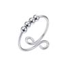 Spinning Spinner Ring For Men Women Anxiety Fidget Rings Stainless Steel Moon Star Roman Numerals Chain Rotating Ring