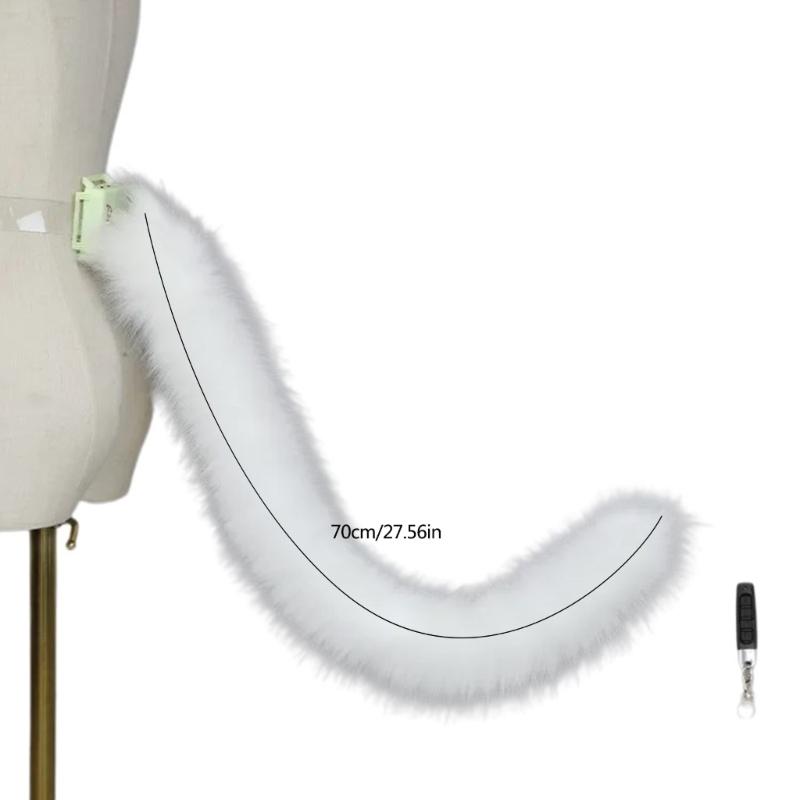 Костюмы для косплея животных Электрические подвижные Искусственный мех Кошки Лисы Хвост Пушистый хвост для вечеринки на Хэллоуин Аксессуар для костюма