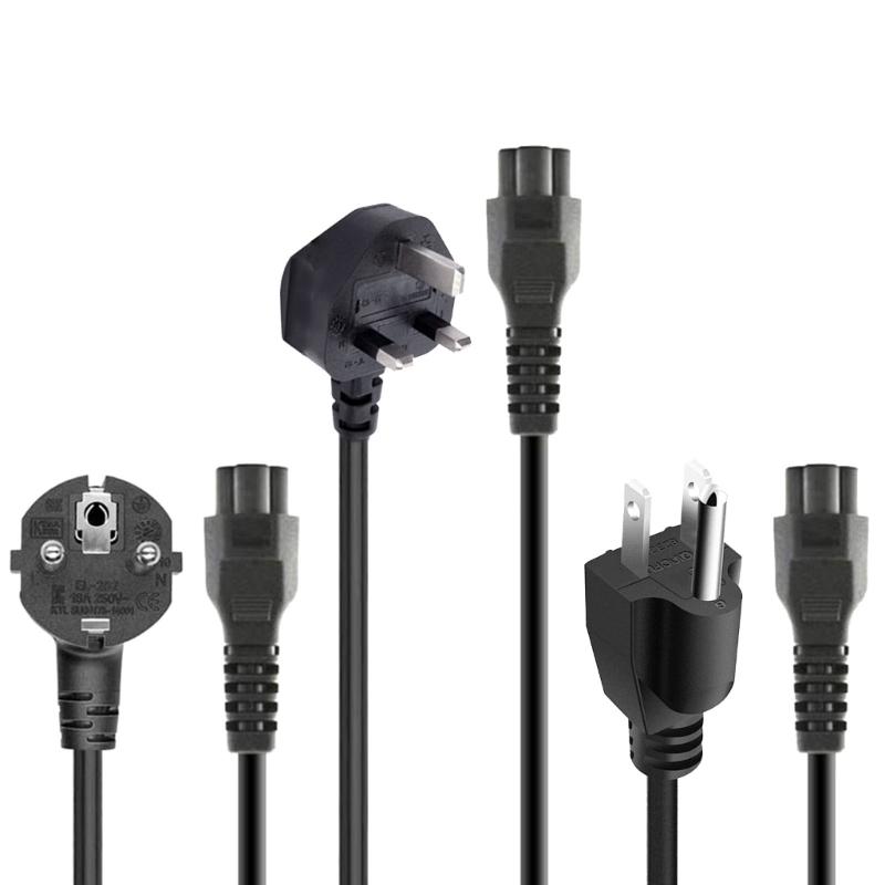 Power Cable Cord with 3Pin Prong Cloverleaf Connectior for Laptop Notebook Scanner Printer Power Supply 1.2m 4ft