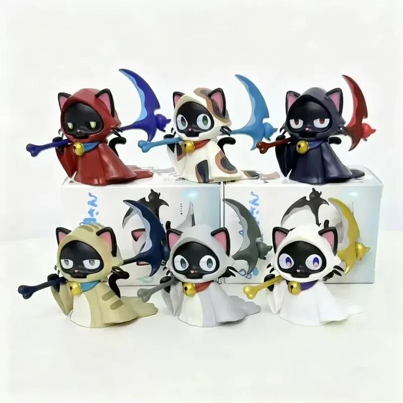 New In Stock Sickle Reaper Cat Twisted Egg Blind Box Reaper Shaped Cat Action Figure Collection Ornament Perfect Birthday Gift