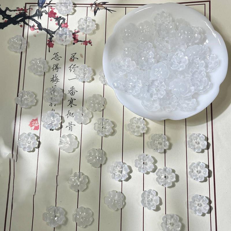 14 мм стеклянные бусины в виде цветов, браслет ручной работы, ожерелье, серьги, ювелирный материал, инструменты для самостоятельного изготовления, аксессуары для изготовления ювелирных изделий