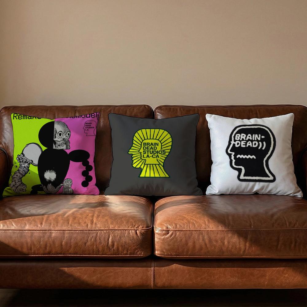 Los Angeles BBrain Dead Cushion Cover Soft Reversible Durable Pillow Cover MultiScene Use for Home Car Daily Comfort