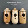 Hummingbird House Wooden Hand Craft Ornament Outdoor Garden Patio Hanging Decor