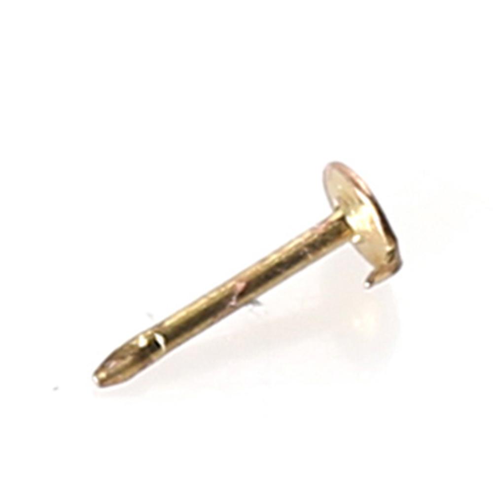 Factory Supply Brooch Accessories Round Blank Nail Locking Pin Metal Crafts Solid Brass butterfly Clutch Pin Back