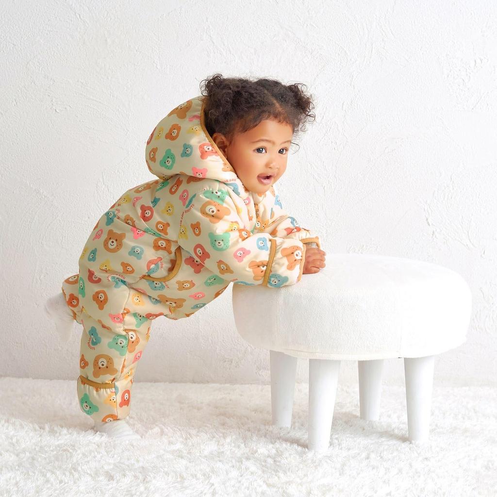 MIKIHOUSE HOT BISCUITS Комбинезон для мальчиков и малышей размера M, для девочек, одежда, многоцветный, (80-90см), 73-1201-688