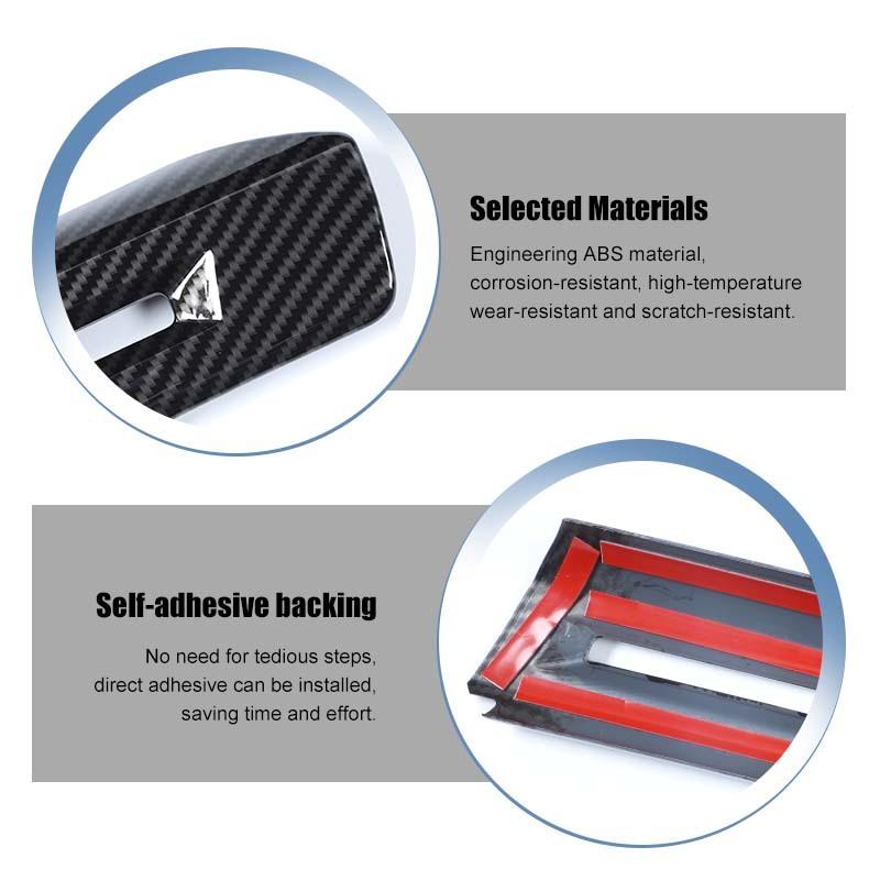 ABS Interior Door Handle Decoration Cover Sticker Fit Ford Mustang 2015 Up Interior Accessories